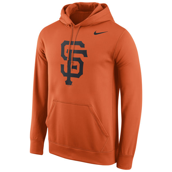Men San Francisco Giants Nike Logo Performance Pullover Hoodie Orange->san francisco giants->MLB Jersey